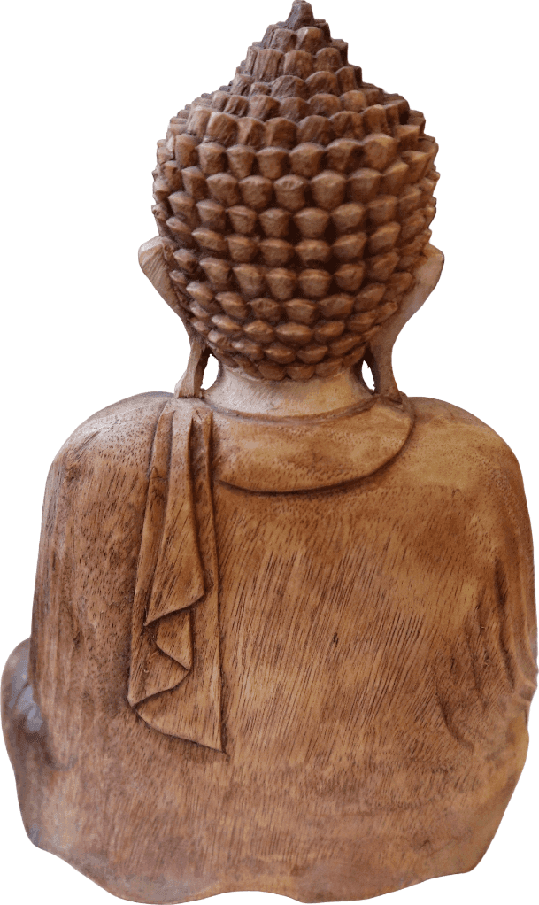 🧘 Buddha in legno di Suar – Dhyana Mudra – 32 cm - 7