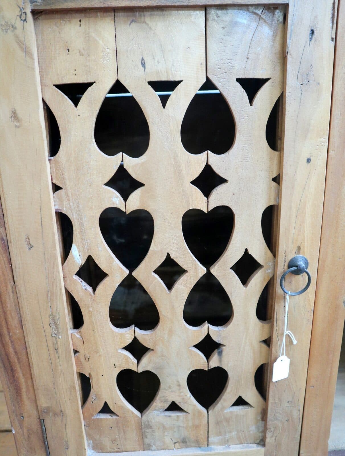 Mobile in legno di recupero da imbarcazioni indonesiane – 120x45x80h – Stile etnico e artigianale unico - 7