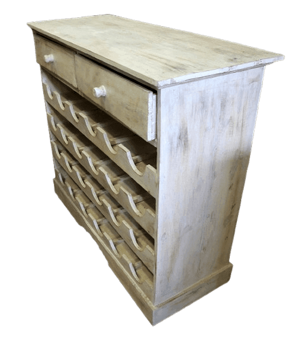 Porta Bottiglie in Legno di Albesia 134x39x125h – Artigianale Indonesia - 8