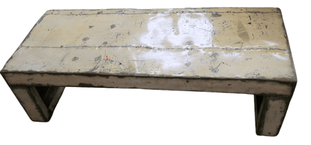 Panca/Tavolo da Fumo in Metallo Vintage – cm 135x50x40h - 11