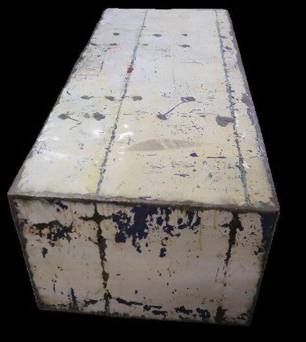 Panca/Tavolo da Fumo in Metallo Vintage – cm 135x50x40h - 13