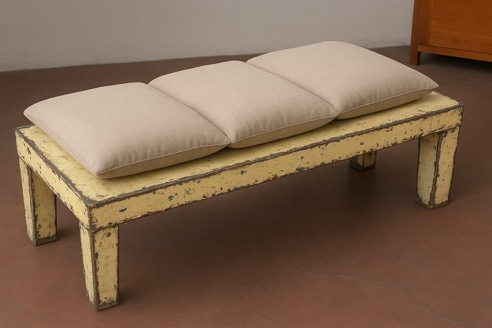 Panca/Tavolo da Fumo in Metallo Vintage – cm 135x50x40h - 3