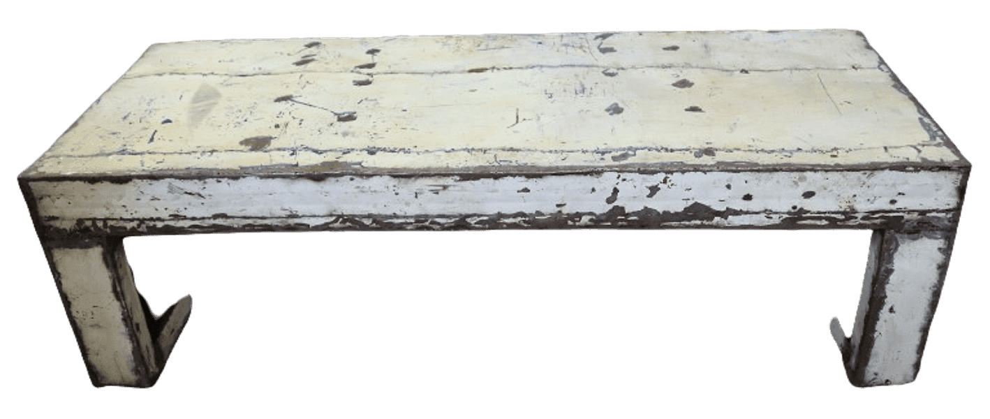 Panca/Tavolo da Fumo in Metallo Vintage – cm 135x50x40h - 4