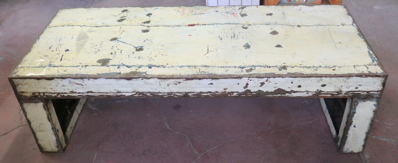 Panca/Tavolo da Fumo in Metallo Vintage – cm 135x50x40h - 5