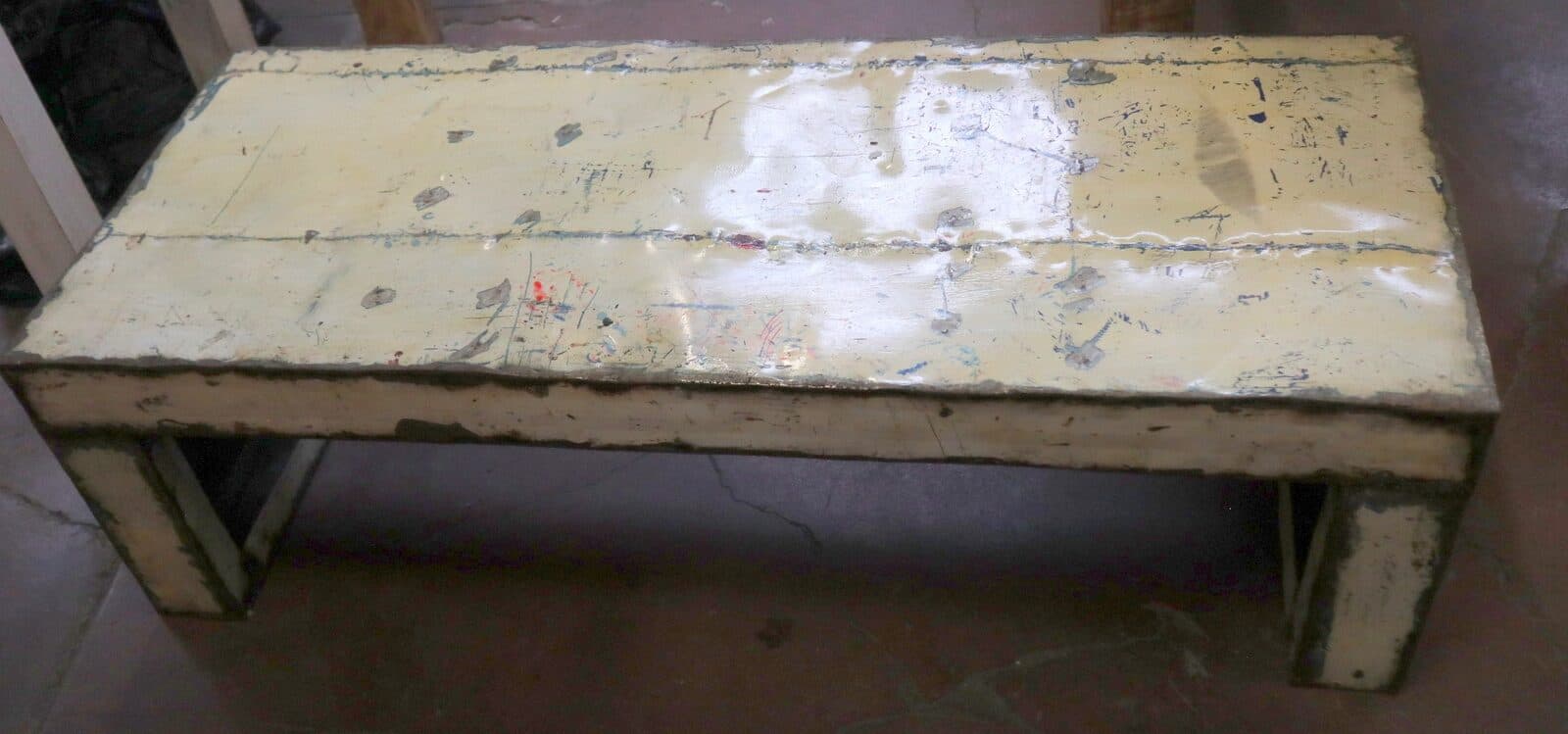 Panca/Tavolo da Fumo in Metallo Vintage – cm 135x50x40h - 10