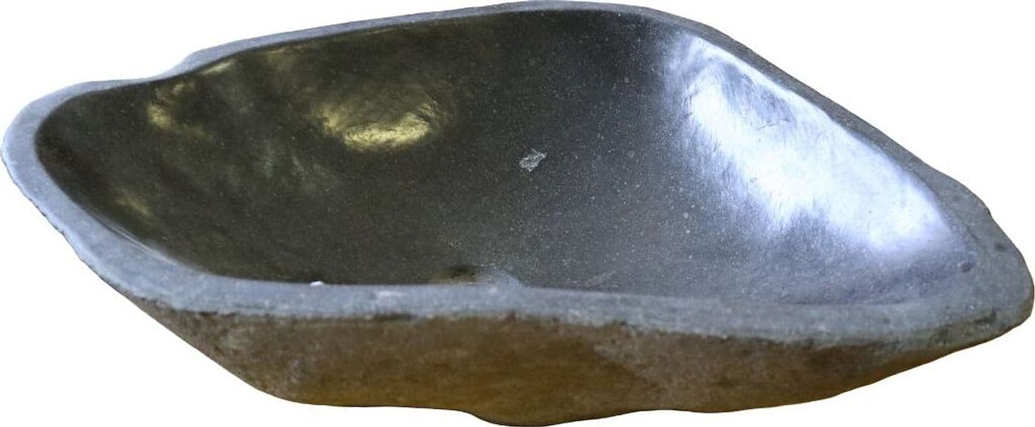 Lavabo in Pietra Naturale Indonesiana 52 cm – Lavandino Artigianale in Pietra di Fiume - 6