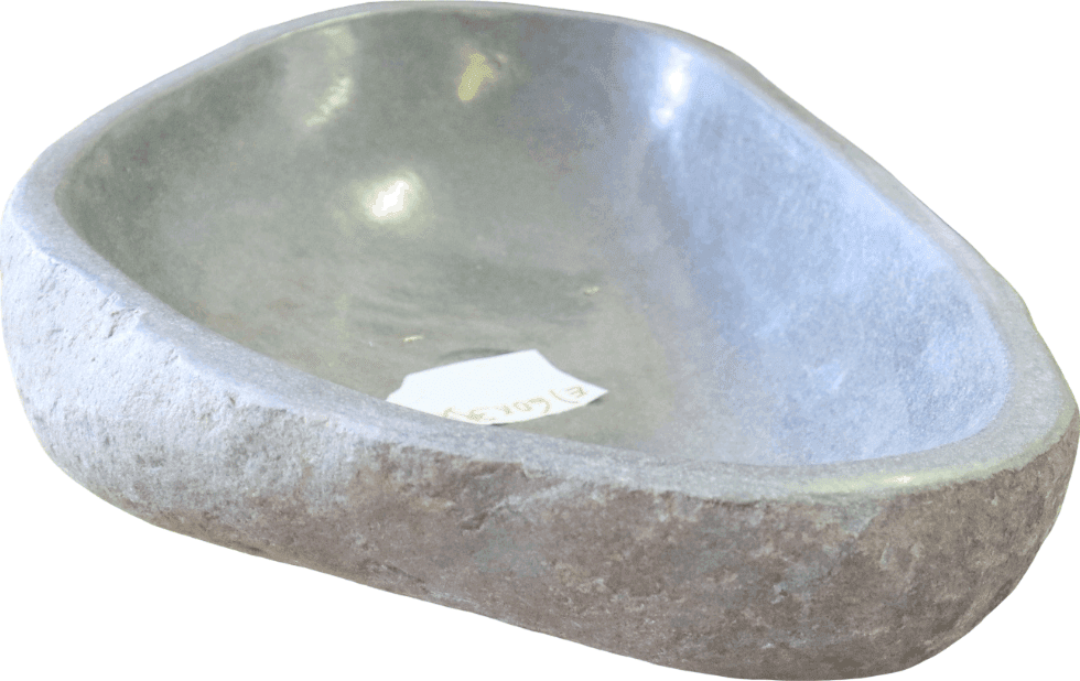 LAVANDINO IN PIETRA DI FIUME NATURALE – 60x39x15 CM sasso - 3