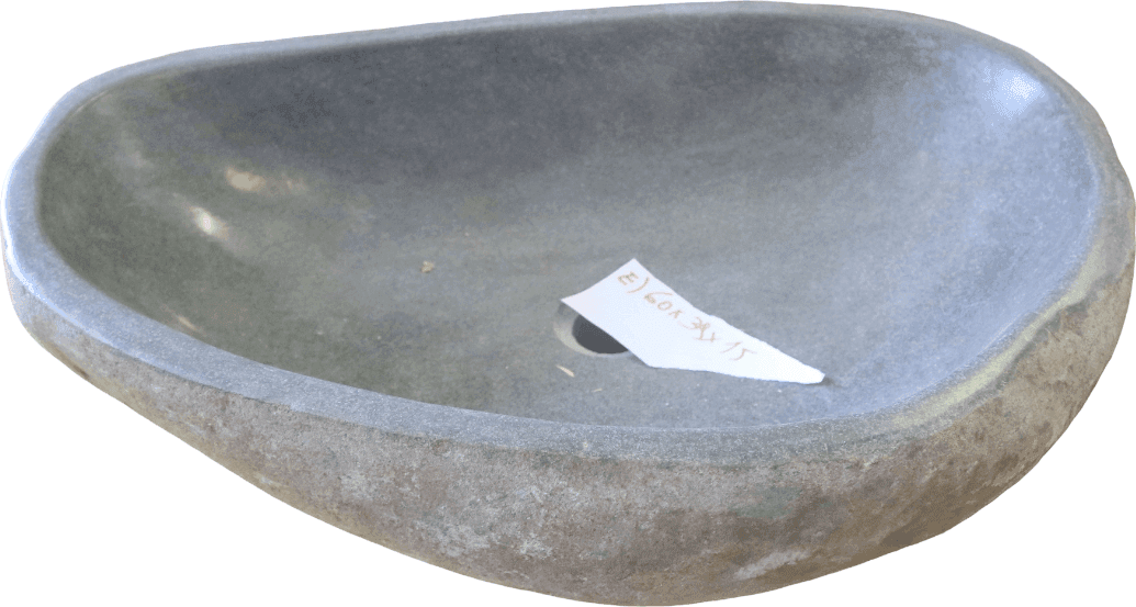 LAVANDINO IN PIETRA DI FIUME NATURALE – 60x39x15 CM sasso - 4