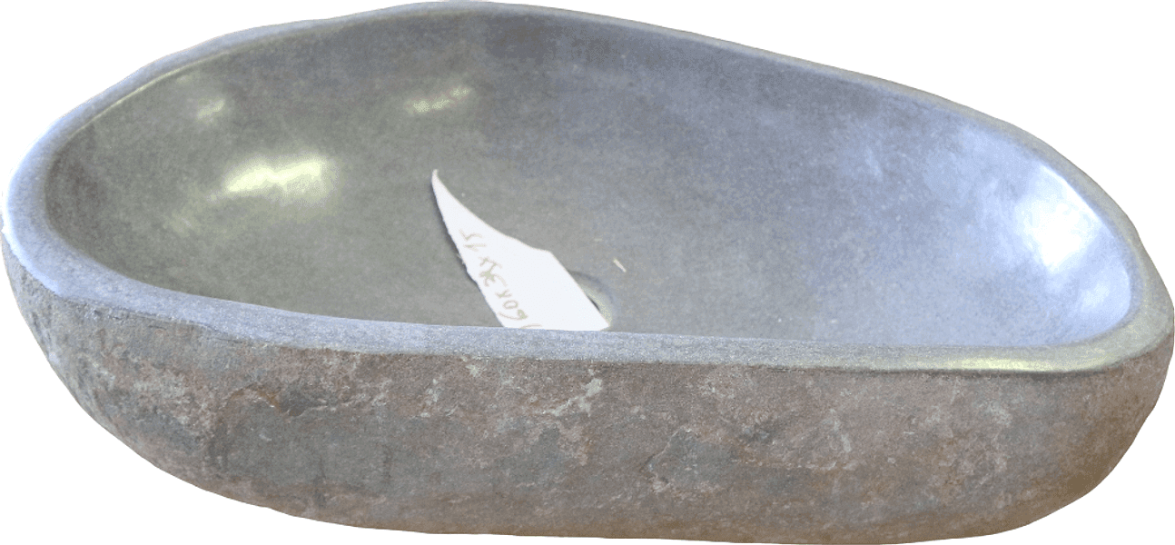 LAVANDINO IN PIETRA DI FIUME NATURALE – 60x39x15 CM sasso - 6