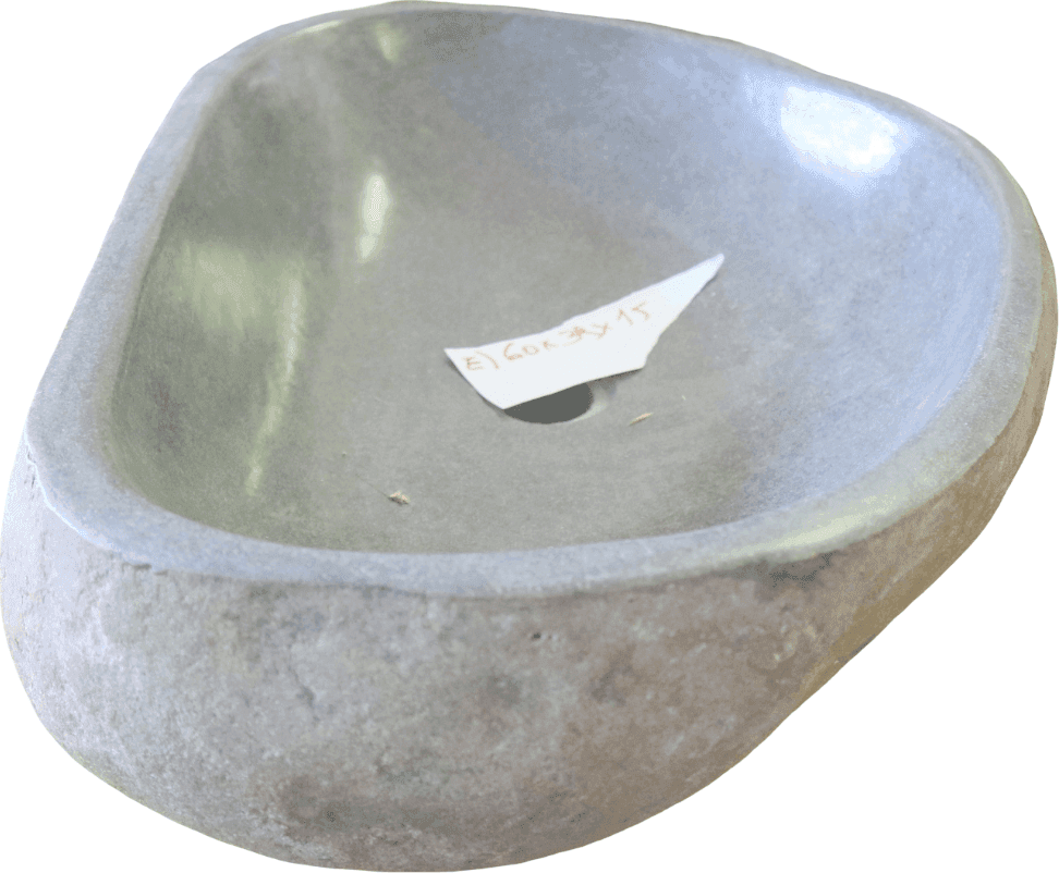 LAVANDINO IN PIETRA DI FIUME NATURALE – 60x39x15 CM sasso - 7