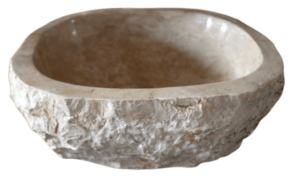 Lavandino in Marmo Naturale 44x42x15 cm – Artigianato Indonesiano - 2