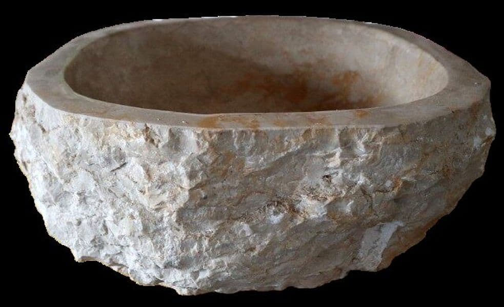 Lavandino in Marmo Naturale 44x42x15 cm – Artigianato Indonesiano - 3