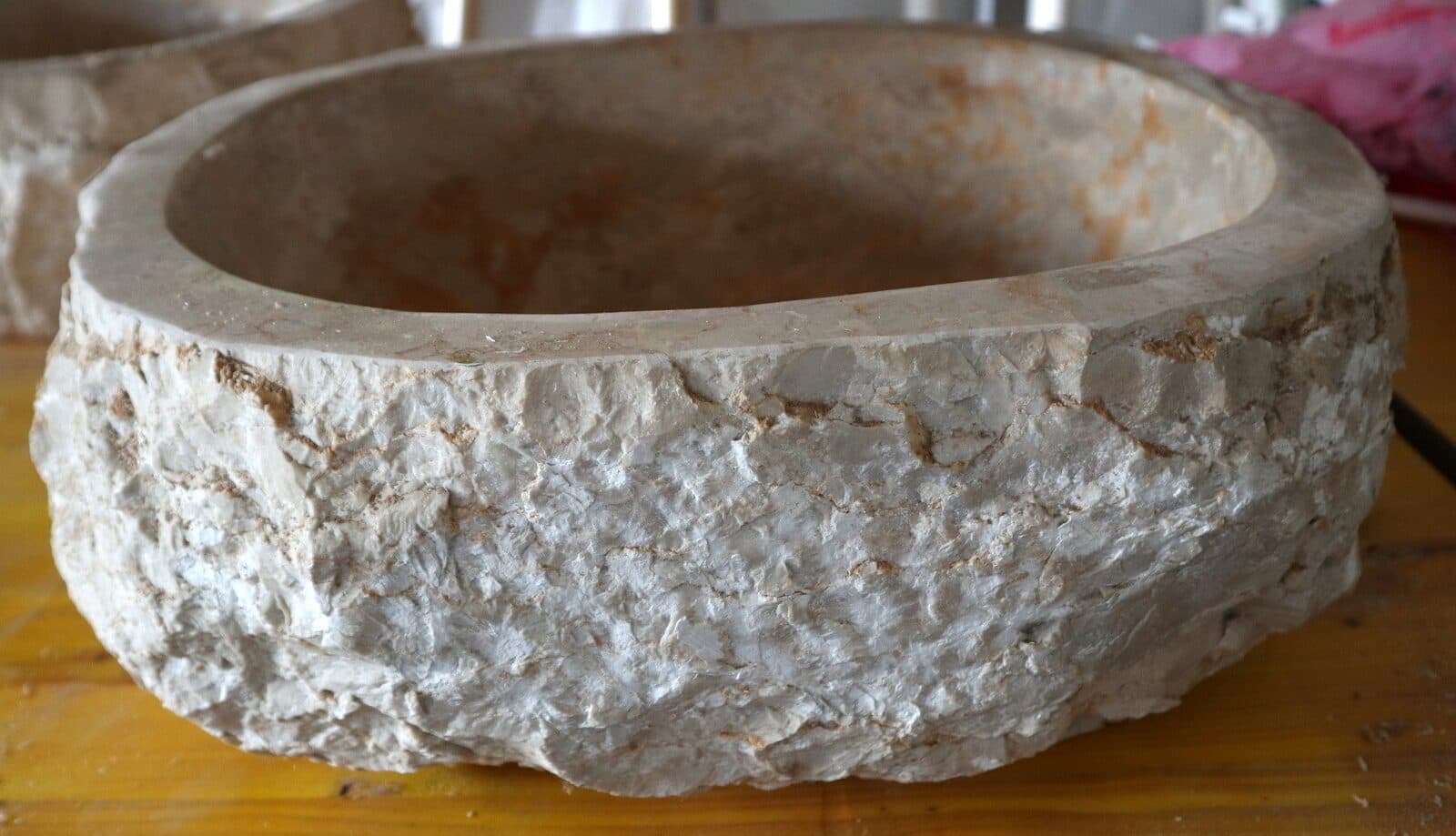 Lavandino in Marmo Naturale 44x42x15 cm – Artigianato Indonesiano - 7