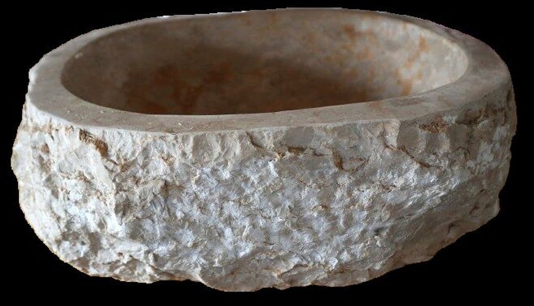 Lavandino in Marmo Naturale 44x42x15 cm – Artigianato Indonesiano - 8
