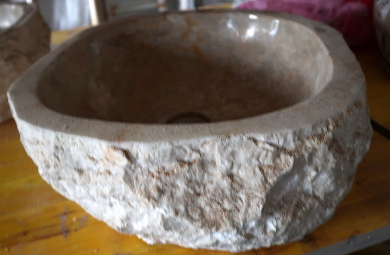 Lavandino in Marmo Naturale 44x42x15 cm – Artigianato Indonesiano - 9