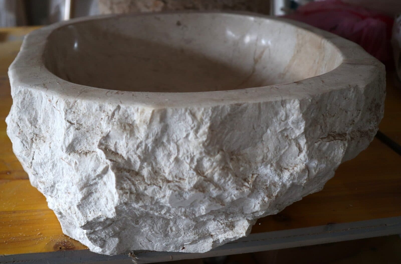 Lavandino in Marmo Naturale 40x39x15 cm – Artigianato Indonesiano - 9
