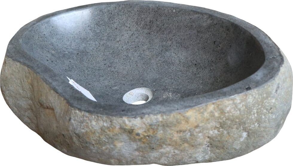 Lavabo in Pietra di Fiume Indonesiana 62x44 cm – Design Naturale Moderno, Fatto a Mano OFFERTA - 12