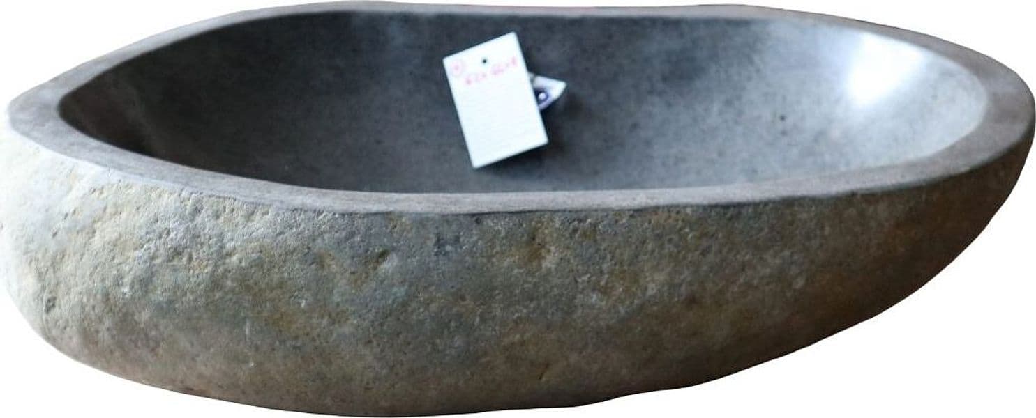 Lavabo in Pietra di Fiume Indonesiana 62x44 cm – Design Naturale Moderno, Fatto a Mano OFFERTA - 6