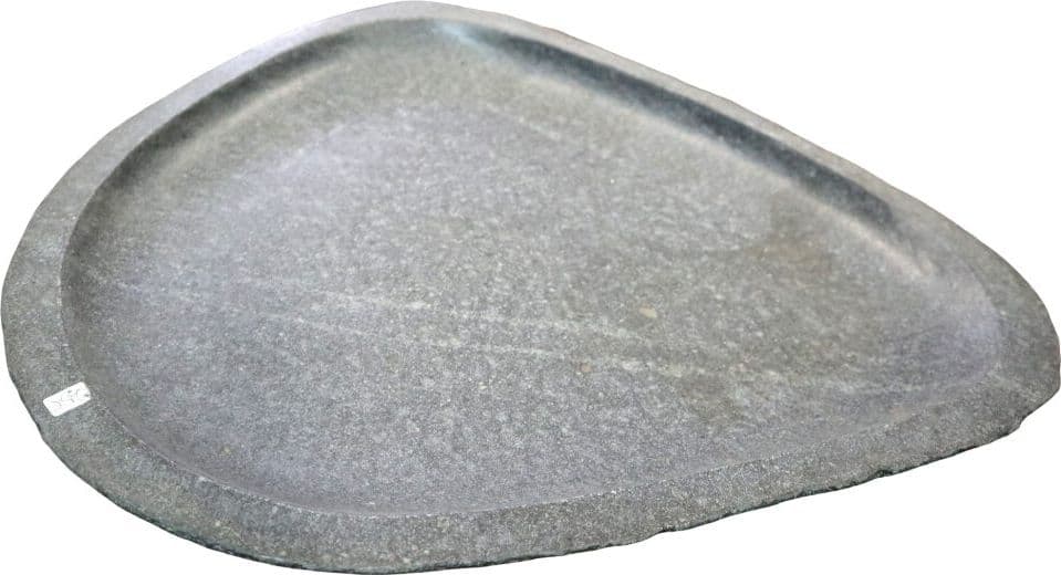 Vassoio in Pietra di Fiume Naturale 40/50 cm – Piatto Bagno Artigianale in Sasso Indonesiano - 8