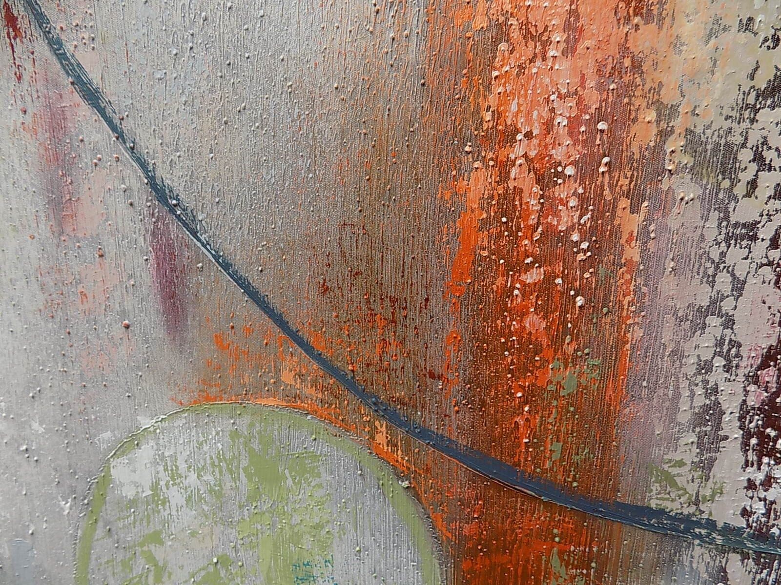 quadro in acrilico realizzato a mano molto materico cm 80x80 industrial style dipinto 2 - 5