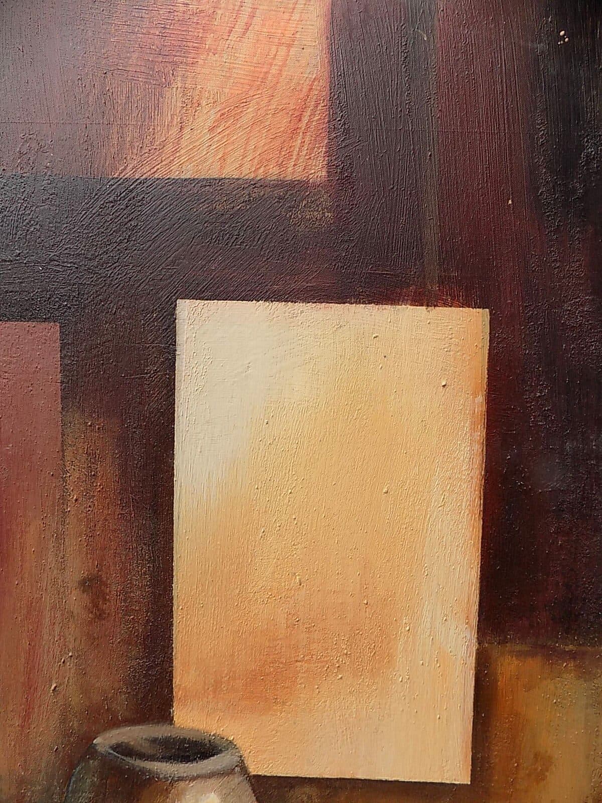quadro a olio realizzato a manonatura morta da cm 100x50 dipinto tela 2 - 3