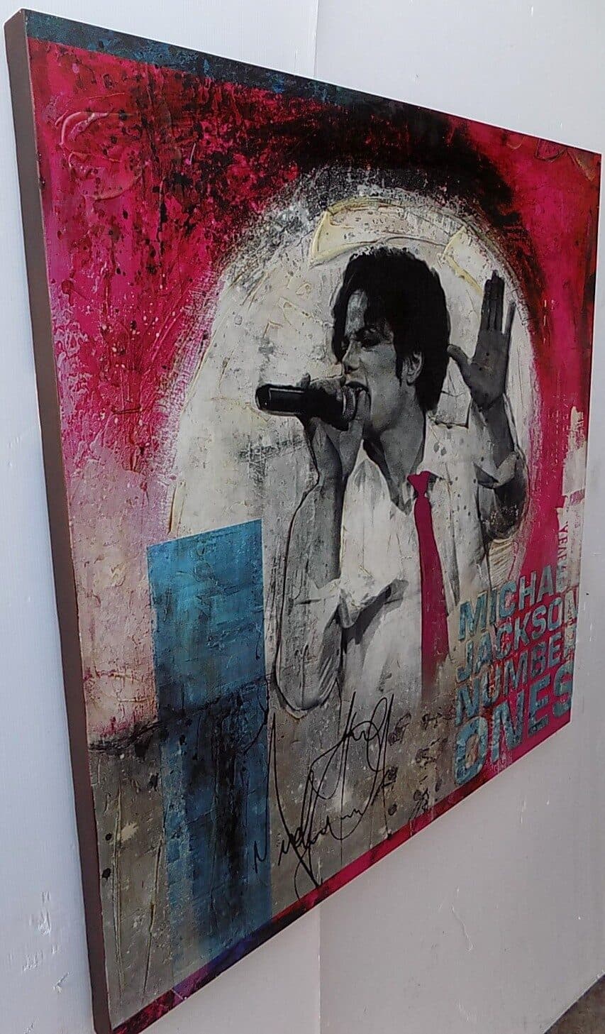 Quadro Michael Jackson il re del pop ad olio cm 100x100 dipinto 1 artisti musica - 6