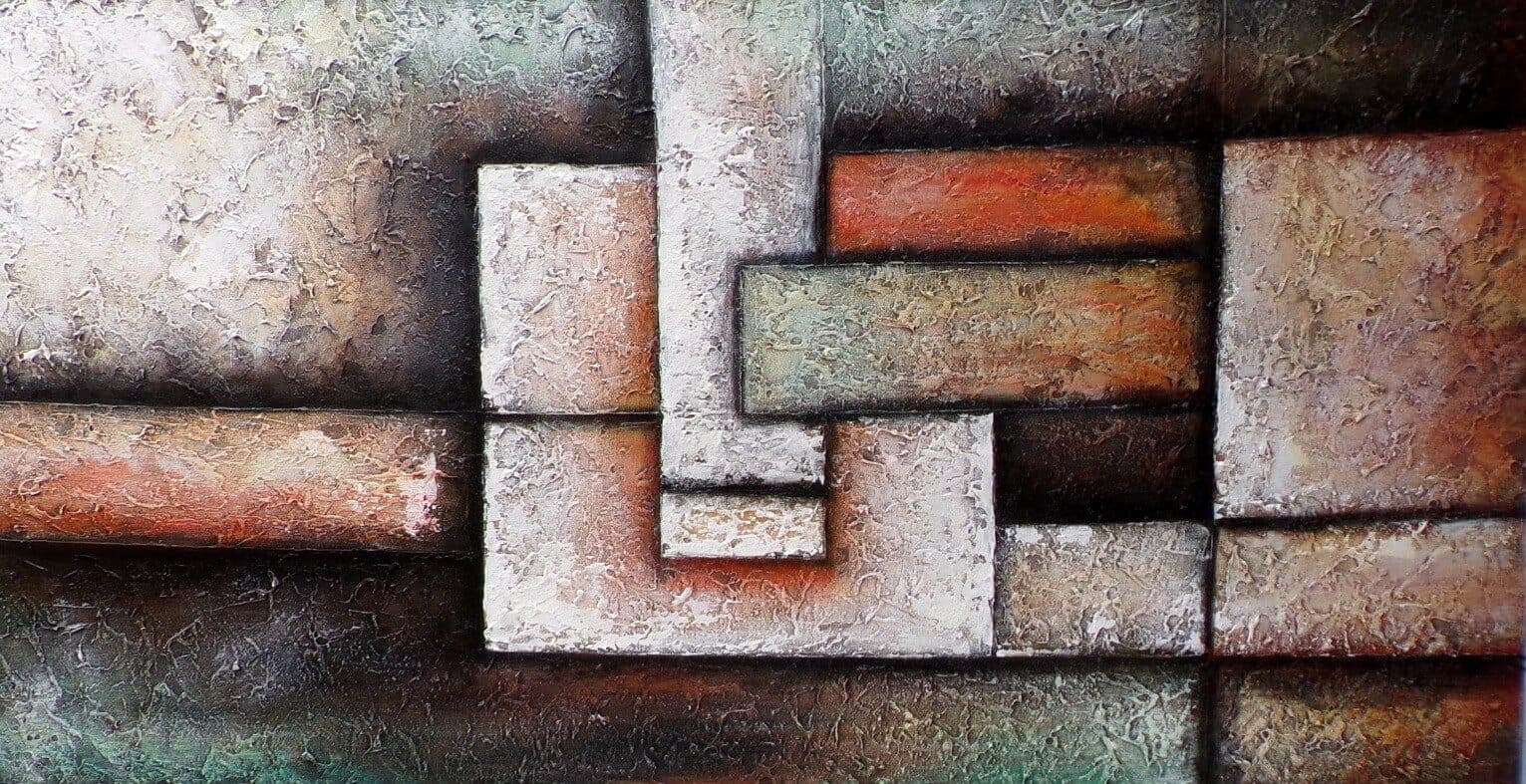 Quadro astratto moderno arredo cm 150x80 dipinto tela materico arancio caldo - 2