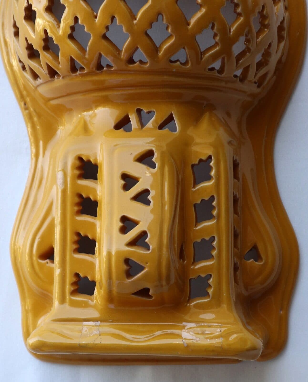 Applique in terracotta Tunisina dipinte e create a mano cm 20x34x12 - 3