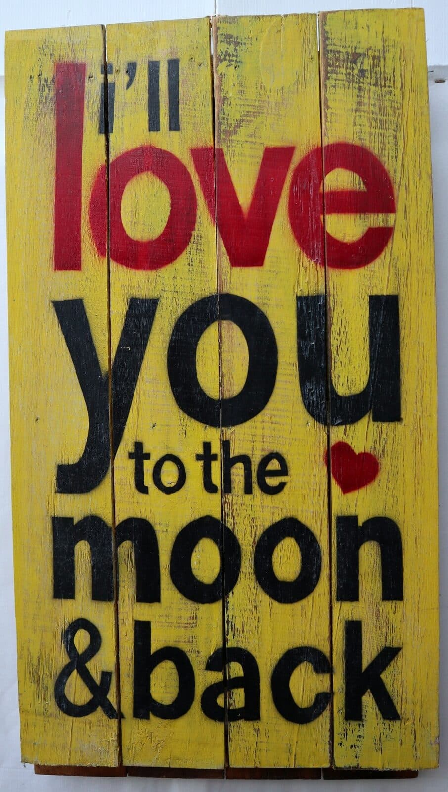 Pannello decorativo in legno ideale per B&B birreria bar locale "Love You " cm 70x40 - 6
