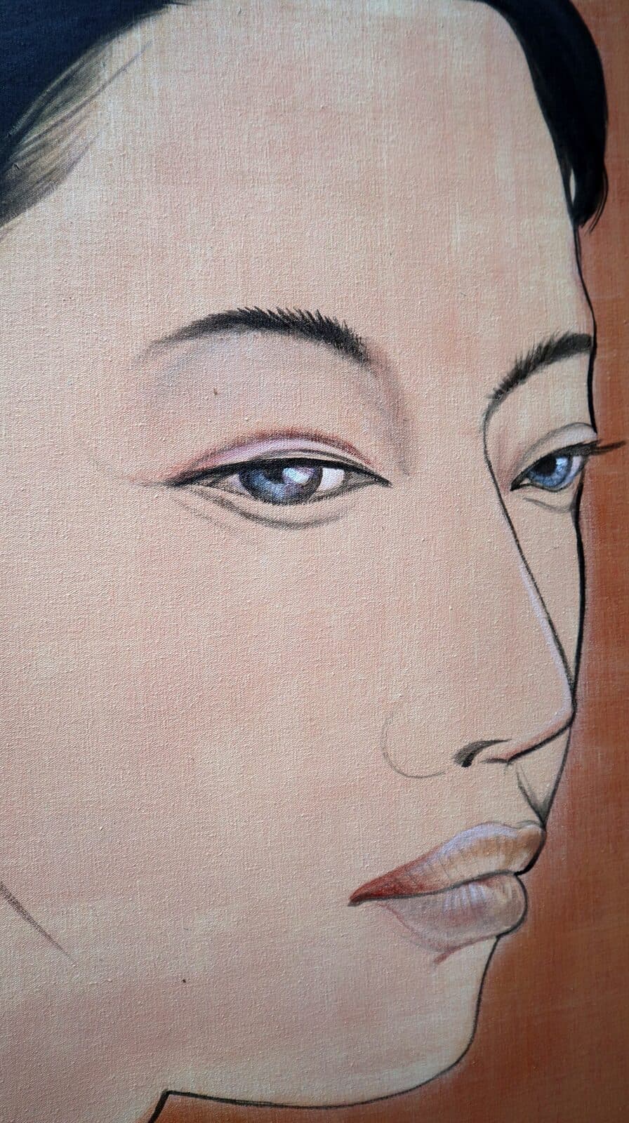 Quadro volto di ragazza in stile Javanese  cm 120x100   testata letto pop art moderno arredo - 11