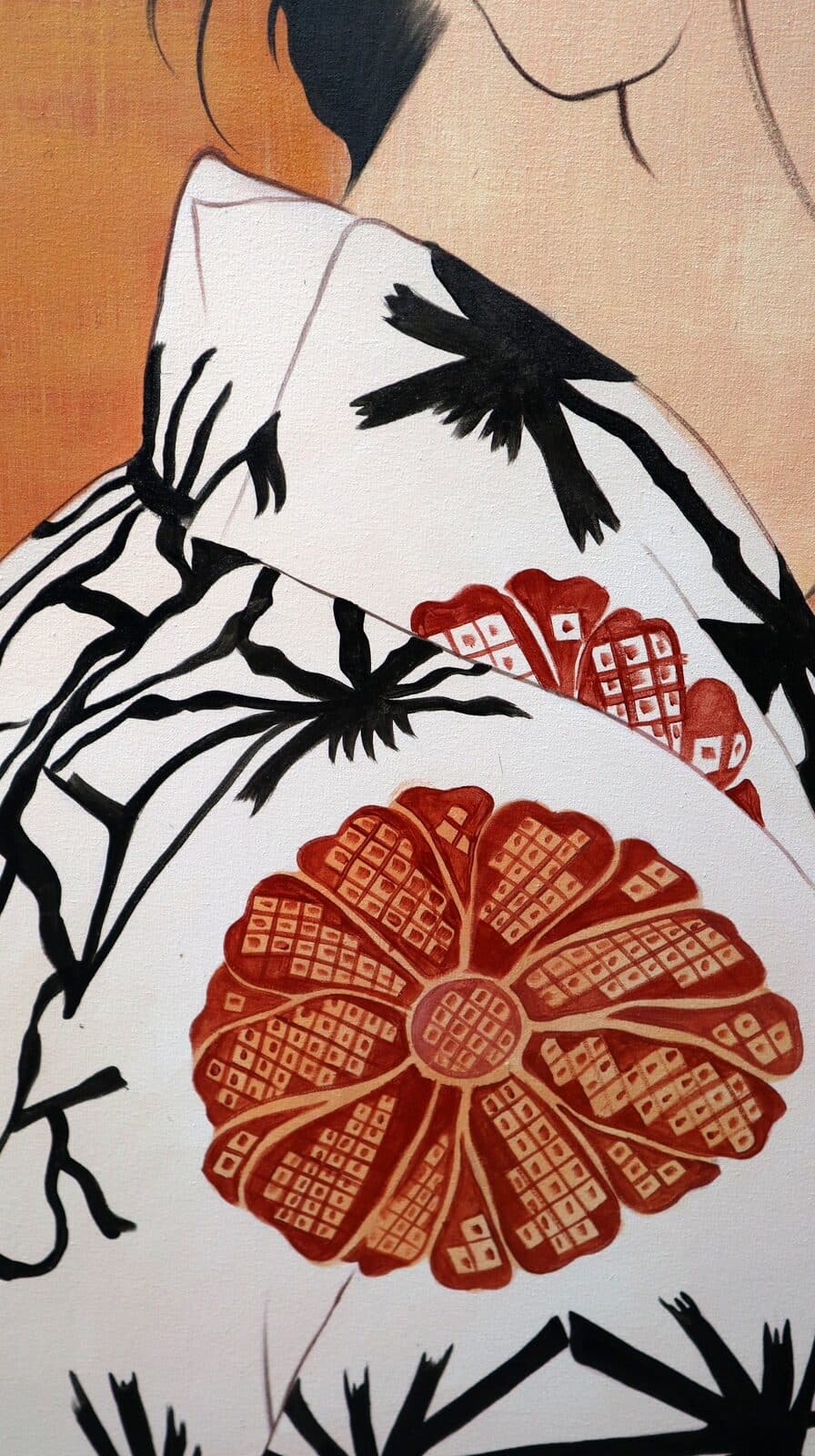 Quadro volto di ragazza in stile Javanese  cm 120x100   testata letto pop art moderno arredo - 6