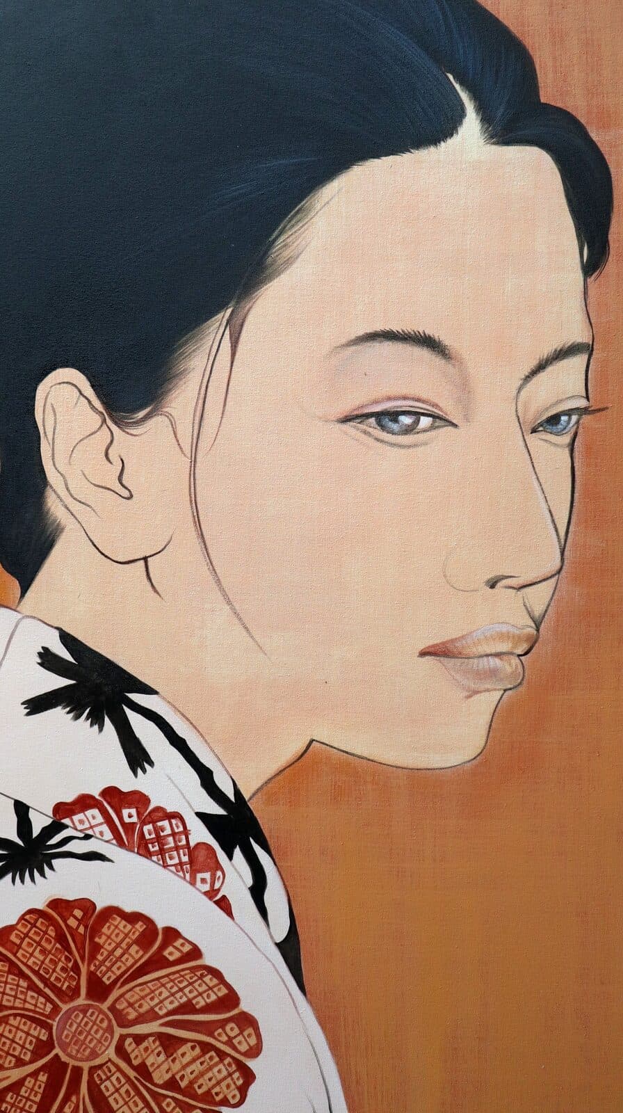 Quadro volto di ragazza in stile Javanese  cm 120x100   testata letto pop art moderno arredo - 8
