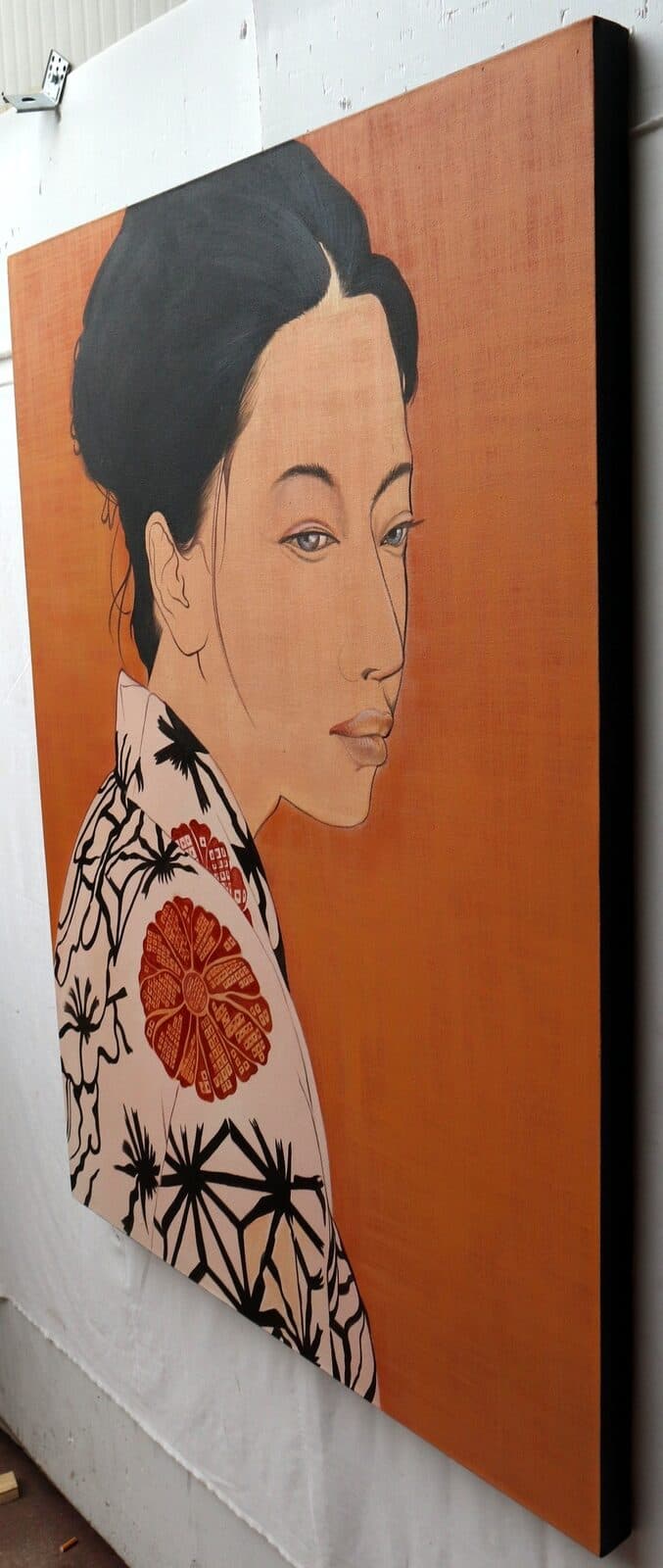Quadro volto di ragazza in stile Javanese  cm 120x100   testata letto pop art moderno arredo - 9