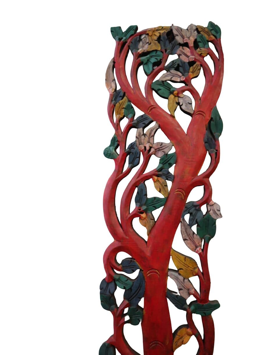 Albero della Vita in Legno Intagliato e Dipinto a Mano – Arte Indonesiana cm 150 - 3