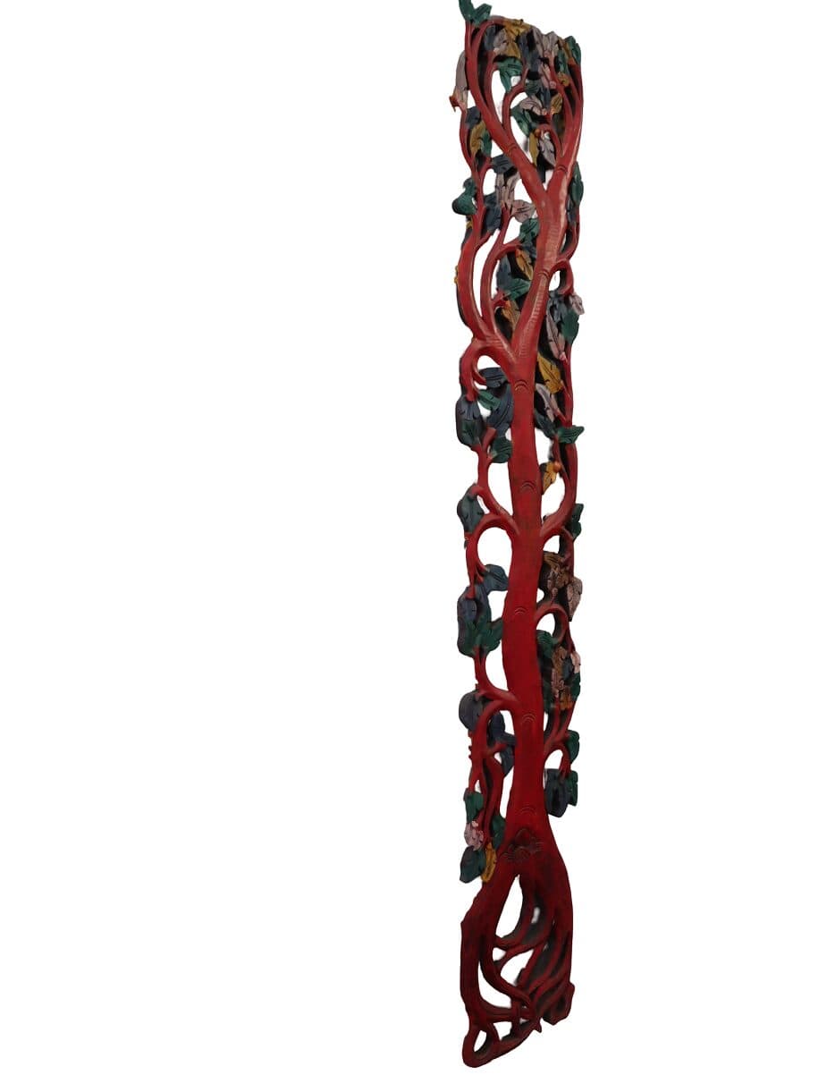 Albero della Vita in Legno Intagliato e Dipinto a Mano – Arte Indonesiana cm 150 - 5