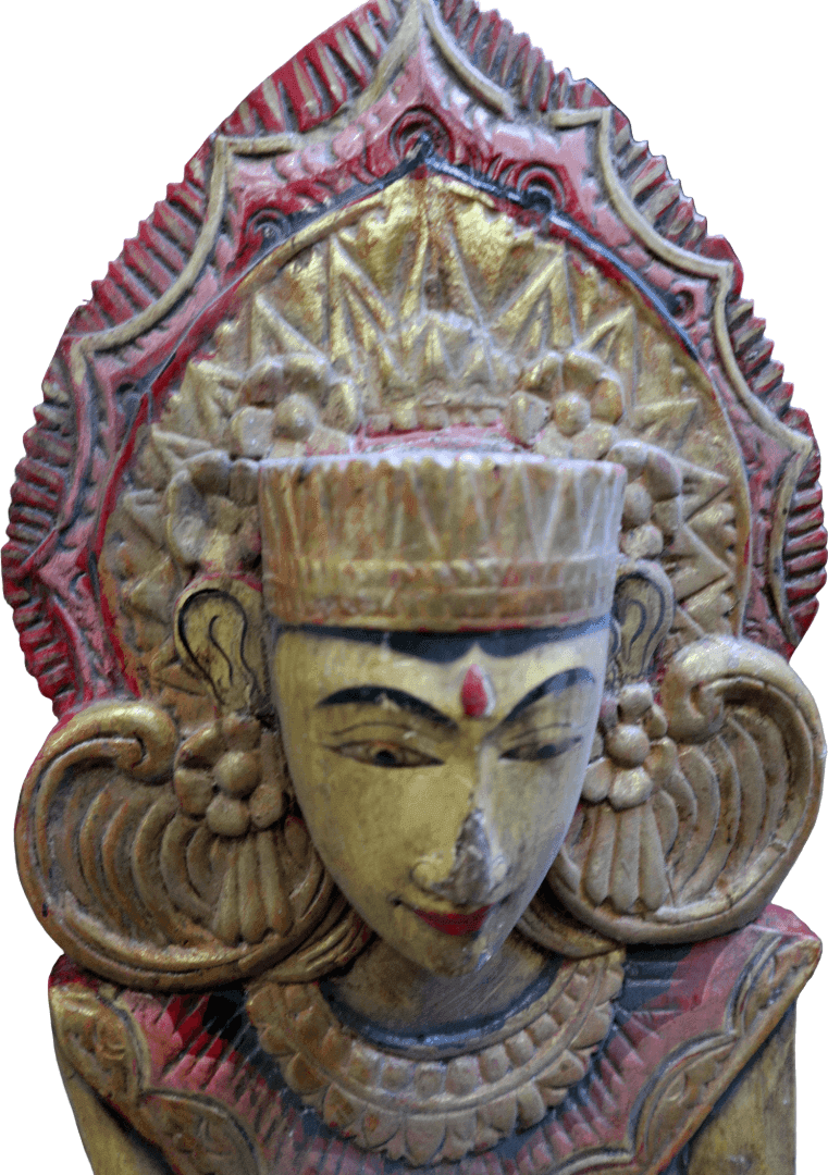 Pannello in Legno Intarsiato Balinese Vintage 70 anni – Scultura Etnica Dipinta a Mano – Arte Indonesiana da Parete 100 cm - 3