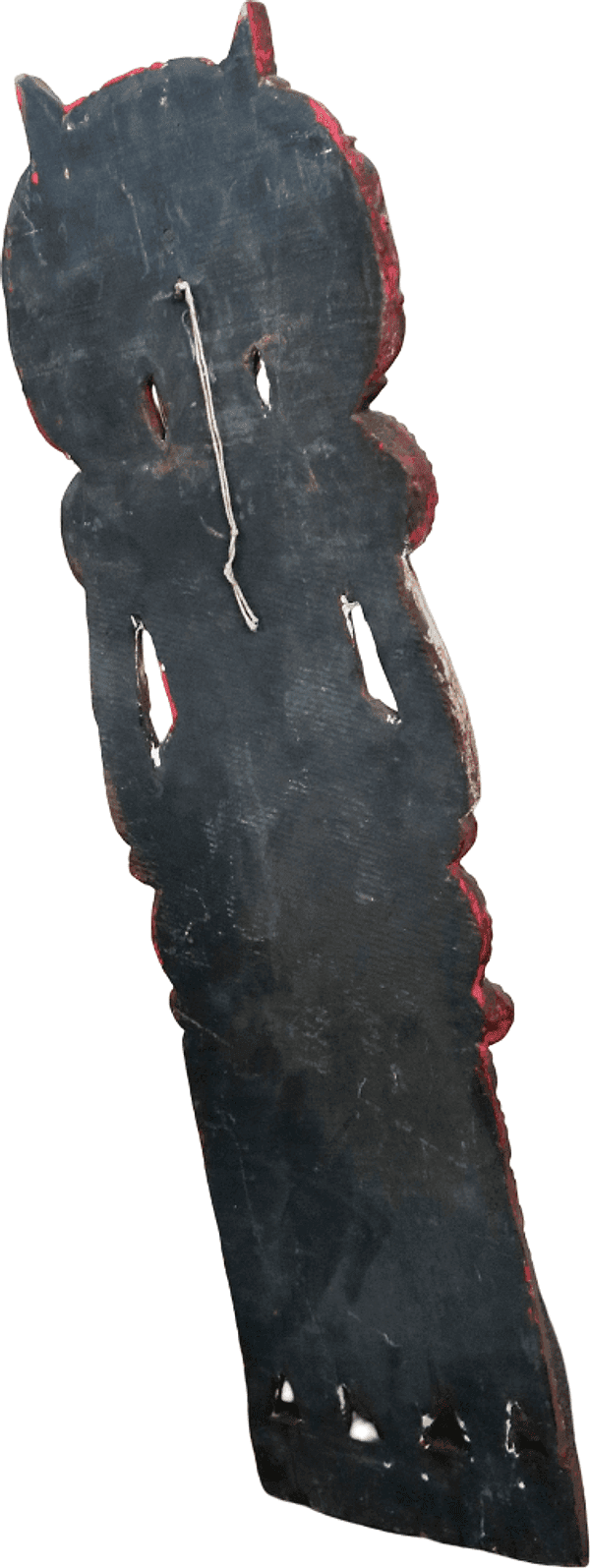 Antico Pannello Intagliato Balinese in Legno Dipinto a Mano –  Arte Indonesiana Vintage Oltre 70 Anni - 9