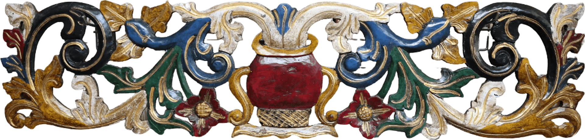 Pannello Albero della Vita in Legno Intarsiato e Dipinto a Mano – Bali Indonesia – Decorazione da Parete Artigianale 100x22 cm - 2
