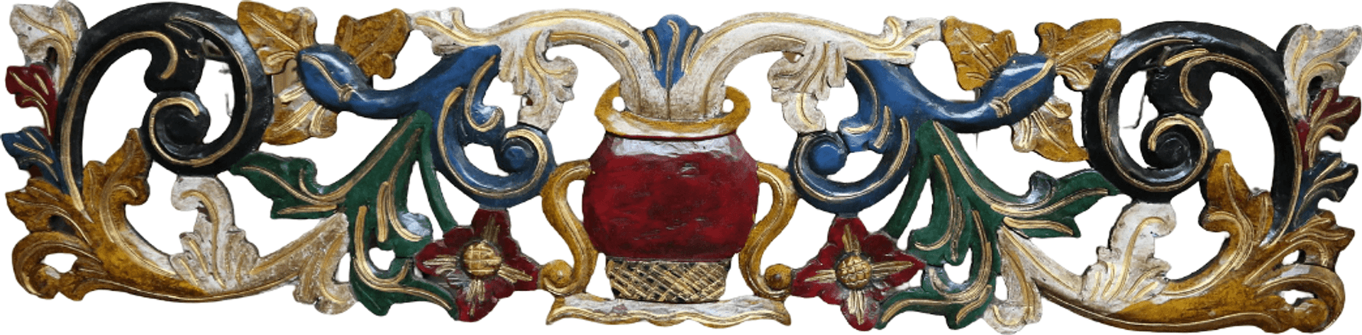 Pannello Albero della Vita in Legno Intarsiato e Dipinto a Mano – Bali Indonesia – Decorazione da Parete Artigianale 100x22 cm - 3