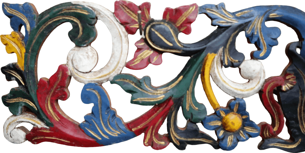 Pannello Decorativo Albero della Vita in Legno Intarsiato e Dipinto a Mano – Artigianato di Bali – 100x22 cm - 3