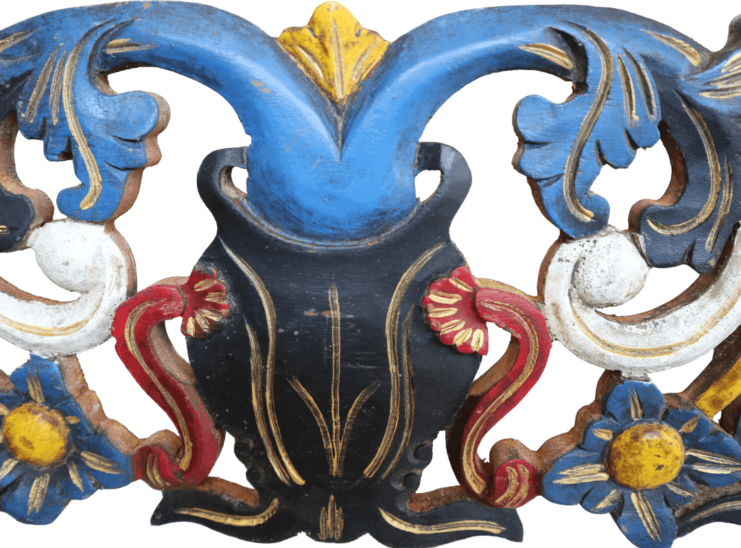 Pannello Decorativo Albero della Vita in Legno Intarsiato e Dipinto a Mano – Artigianato di Bali – 100x22 cm - 6