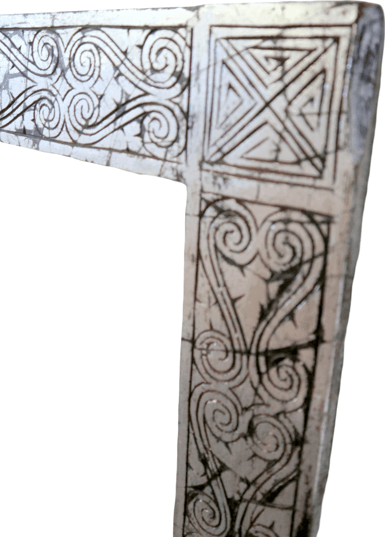 Specchio Tribale in Legno Intarsiato – Cornice Etnica Artigianale Indonesiana 53x140 cm - 12