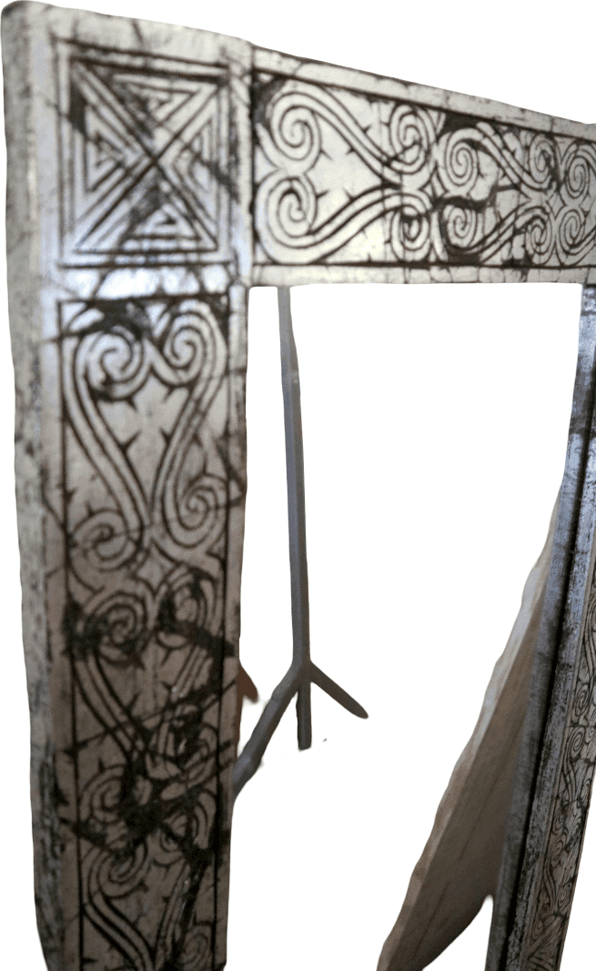Specchio Tribale in Legno Intarsiato – Cornice Etnica Artigianale Indonesiana 53x140 cm - 6