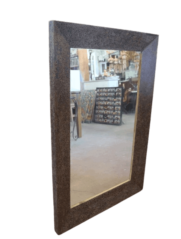 ✨ Specchio con Cornice in Resina e Cannella Naturale – Artigianato Indonesiano cm 120x80 - 3