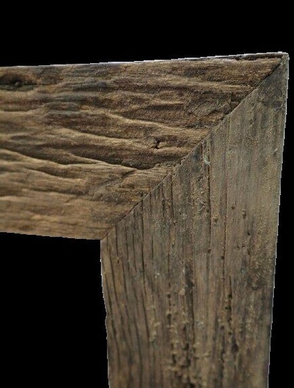 Specchio Rettangolare in Legno di Teak Vecchio – 130x80 cm – Cornice 8 cm – Stile Rustico ed Elegante Indonesiano cm 120x80 - 3