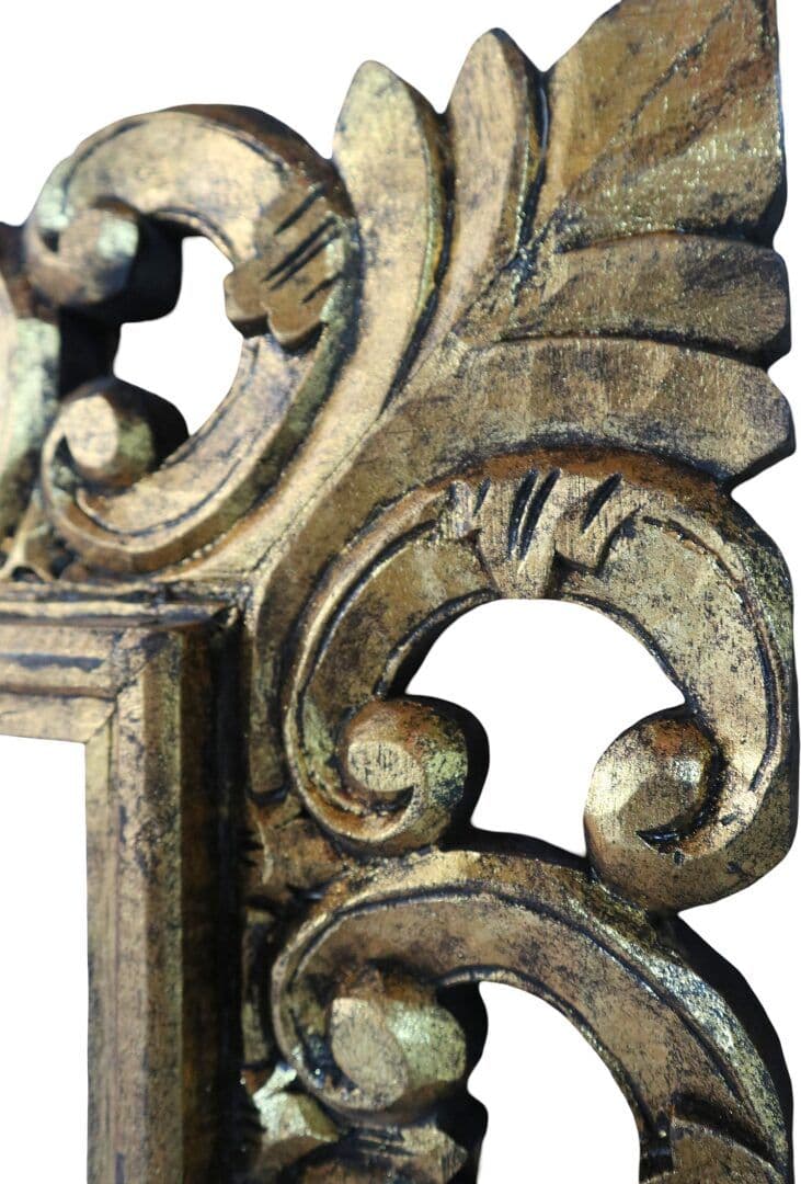 Specchio Barocco in Legno Massello Dorato 160x80 cm – Cornice Artigianale 14 cm - 7