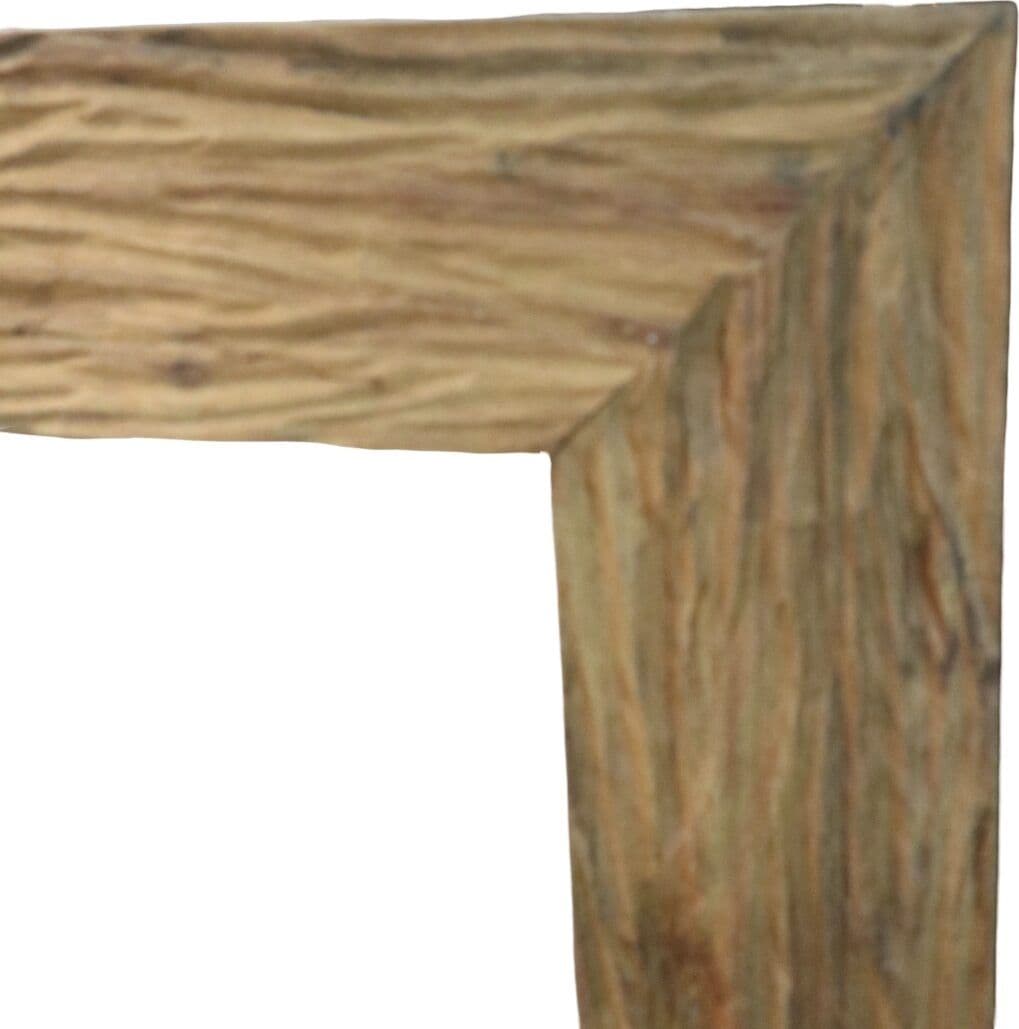 Specchio quadrato in legno di teak fatto a mano – Cornice lavorata artigianalmente – 100x100 cm - 4
