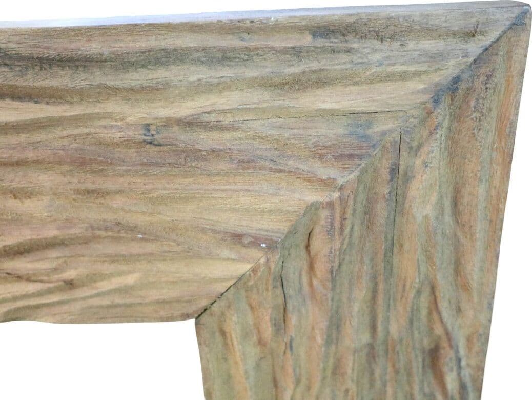 Specchio quadrato in legno di teak fatto a mano – Cornice lavorata artigianalmente – 100x100 cm - 6