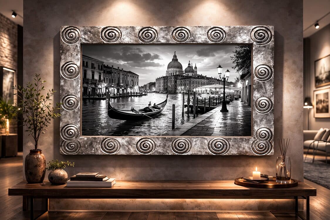Cornice Artigianale 120x80 cm Incisa a Mano – Design Etnico Moderno – Made in Indonesia - 3