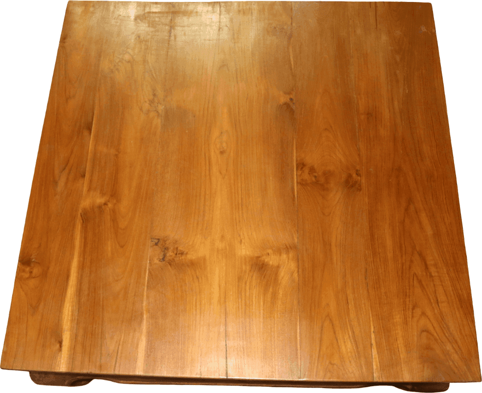 Tavolino da Fumo in Teak Massello 80x80x37 cm – Gambe Opium – Tavolino Orientale Artigianale - 5